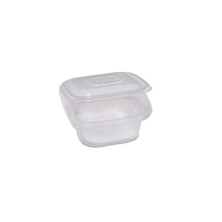 Pack 50 contenitori in PP coperchio incernierato 12x12cm H5,5cm Cuki QC0-375