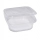 Pack 50 contenitori in PP coperchio incernierato 21,5x21,5cm H6,9 Cuki QC3-2000
