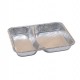 Pack 100 contenitori in alluminio a due scomparti 22,67x17,66cm Cuki
