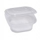 Pack 50 contenitori in PP coperchio incernierato 15,5x15,5cm H5,7cm Cuki QC1-750