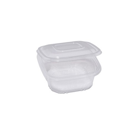 Pack 50 contenitori in PP coperchio incernierato 15,5x15,5cm H5,7cm Cuki QC1-750