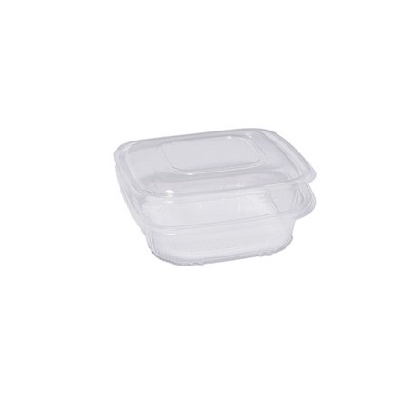 Pack 50 contenitori PP coperchio incernierato 18,5x18,5cm H5,2cm Cuki QC2-1000