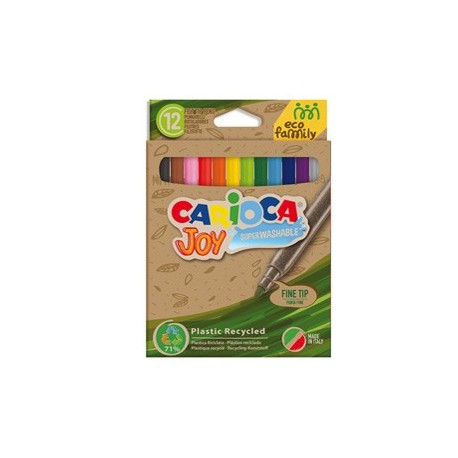 Scatola 12 pennarelli Joy Eco Family lavabili colori assortiti Carioca
