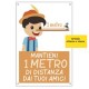 Etichetta autoadesiva 20x30cm "Mantieni 1 metro di distanza" per bambini
