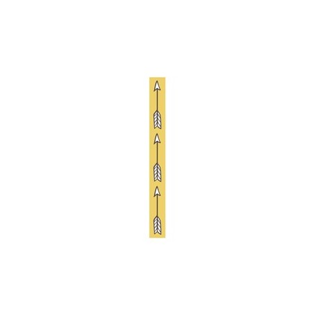 Segnale autoadesivo per pavimenti 100x10cm con fondo giallo e frecce