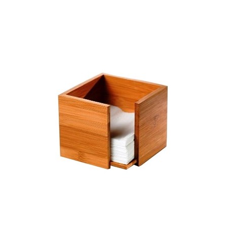 Portatovaglioli in bamboo 19x19x10cm naturale Leone