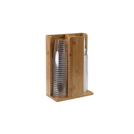 Portabicchieri in bamboo 21x11x30cm naturale Leone