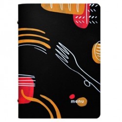 PortamenU' F.to A5 17x23cm Linea Spaghetti - nero