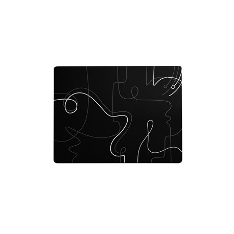 Tovaglietta americana 41x31cm Linea Linee - nero