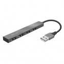 Hub Mini USB a 4 porte in alluminio Halyx -Trust