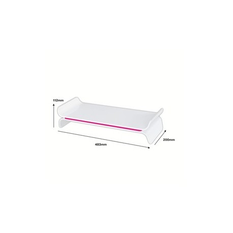 Supporto monitor Ergo WOW bianco/fucsia - Leitz