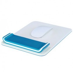 Mousepad con poggiapolsi Ergo WOW bianco/blu - Leitz