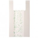 Scatola 500 Shoppers bianchi MIDI 16µ 28x50CM 7+7cm Mater-Bi