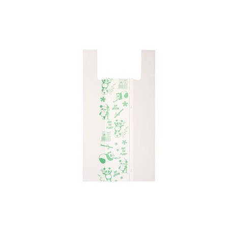 Scatola 500 Shoppers bianchi MAXI 18µ 30x60CM 9+9cm Mater-Bi