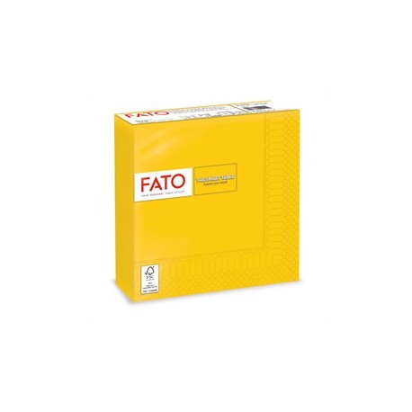 50 tovaglioli carta 33x33cm 2 Veli Giallo Fato