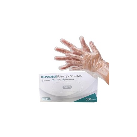 Scatola 500 guanti in polietilene Tg. Universale
