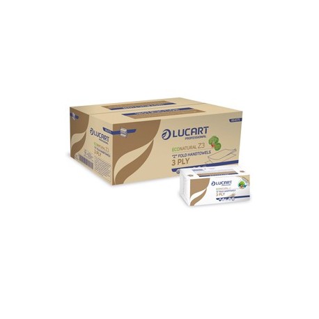 Pacco da 198 asciugamani piegati a Z EcoNatural Lucart Plastic Free
