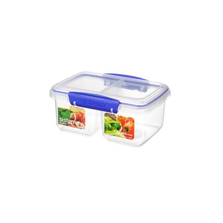 Contenitore per alimenti in PP a due scomparti Klip it 0,5 e 0,5lt