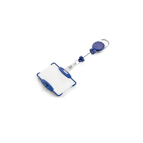 Porta badge c/chiocciola YO-YO extra-strong blu Durable