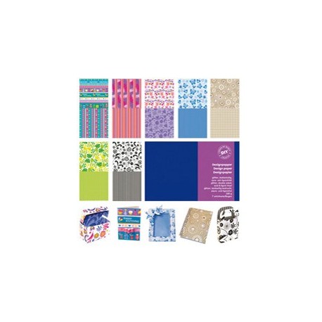 Busta 7 fg carta Scrapbooking 30,5x30,5cm 180gr/mq ass. Provenzale DECO