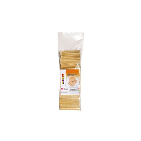 Busta 650 bastoncini in legno colore naturale dim. 86x3x3xmm DECO