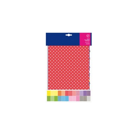 Busta 48 pezze in tessuto dim. 20x30cm fantasie e colori assortiti DECO