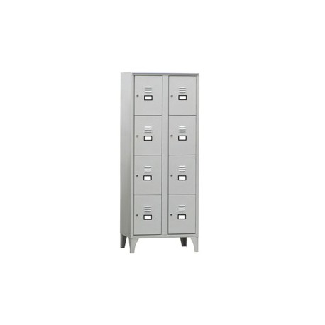 Armadio casellario in metallo a 8 VANI 70x50cm H180cm GRIGIO 170/08/S