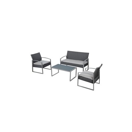 Salotto Alicante bianco/grigio - set 4 elementi