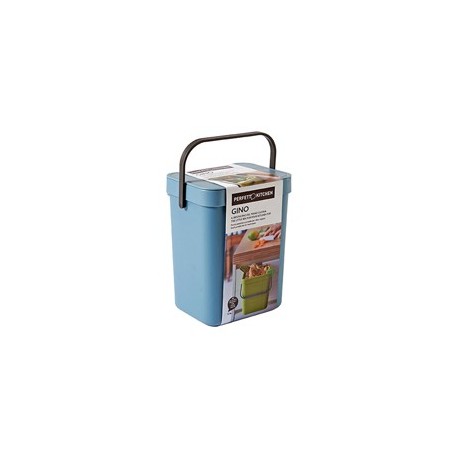 Pattumiera GINO per rifiuti organici azzurro 5 lt Perfetto