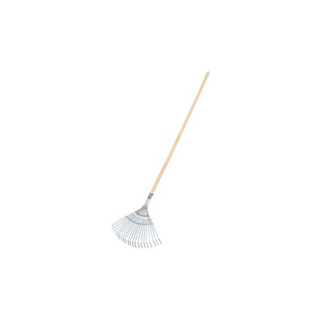 Scopa per erba e foglie 22 denti - manico 120cm