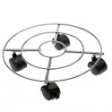 Trolley portavaso in acciaio Ø 30cm