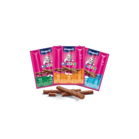Confezione da 3 Cat-Stick mini per gatti gusto tacchino e agnello 18 gr