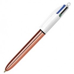 Scatola 12 penna sfera a scatto 4 Colori Rose Gold 1.0mm BIC®