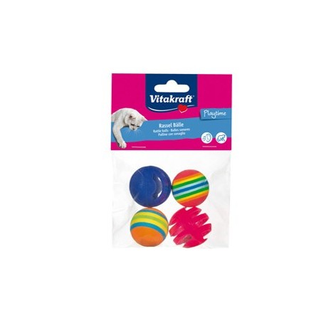 Confezione da 4 palline con sonaglio per gatti
