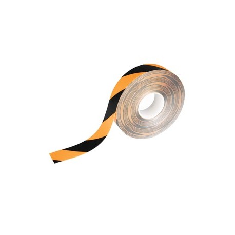 Nastro adesivo rimovibile per segnalazioni da terra 50mmx15m giallo/ner Durable