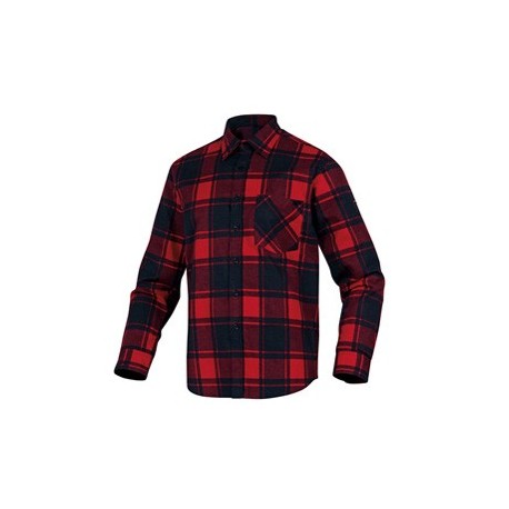 Camicia da lavoro Ruby in flanella di cotone Tg. XXL rosso nero