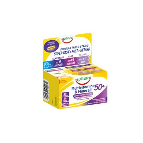 Integrator MultivitamineMinerali 50+ Compresse TriploStrato 30x1,4gr Equilibra