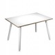 Scrivania 120x80xH74,4cm Bianco/ Bianco Skinny Metal