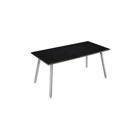 Scrivania 120x80xH74,4cm Bianco/ Nero venato Skinny Metal