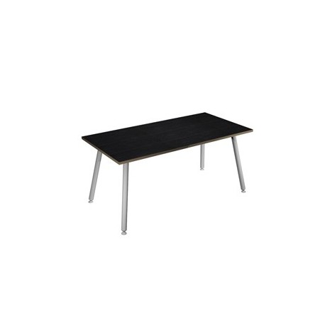 Scrivania 180x80xH74,4cm Bianco/ Nero venato Skinny Metal