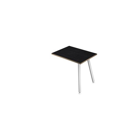 Allungo dx/sx 60x80xH74,4cm per scrivanie Skinny Metal Bianco/Nero venato