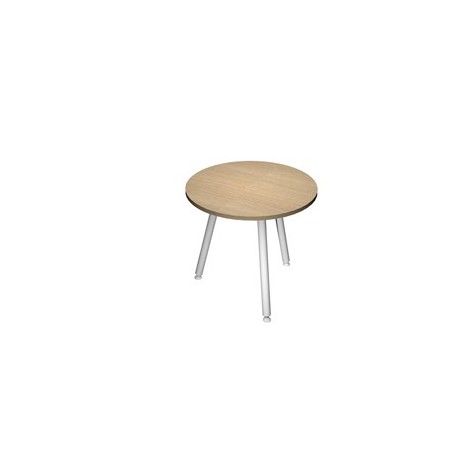 Tavolo riunione tondo Ø80cm Rovere Skinny Metal