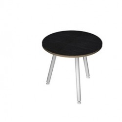 Tavolo riunione tondo Ø80cm Nero venato Skinny Metal