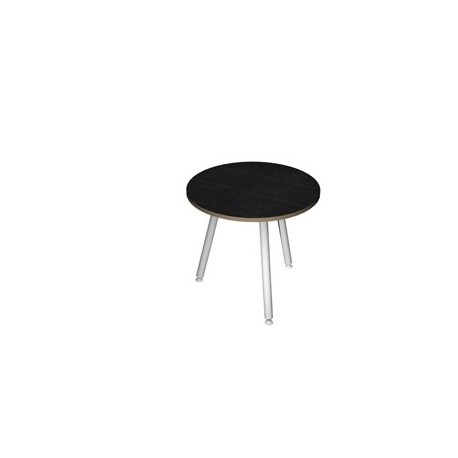 Tavolo riunione tondo Ø80cm Nero venato Skinny Metal
