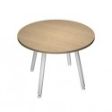 Tavolo riunione tondo Ø100cm Rovere Skinny Metal