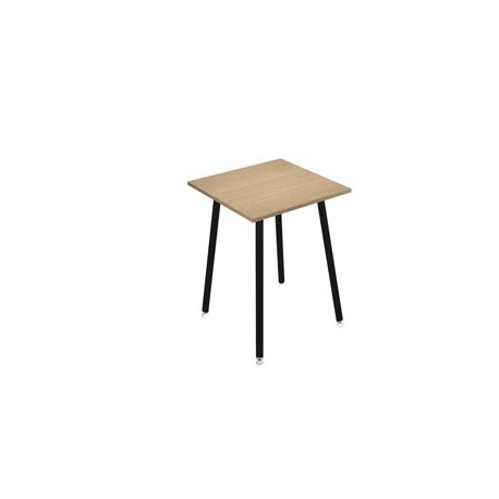 Tavolo alto 80x80xH105cm Nero/ Rovere Skinny Metal