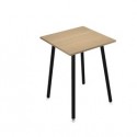 Tavolo alto 80x80xH105cm Nero/ Rovere Skinny Metal