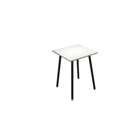 Tavolo alto 80x80xH105cm Nero/ Bianco Skinny Metal