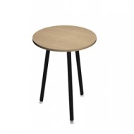 Tavolo alto tondo Ø80xH105cm Nero/Rovere Skinny Metal