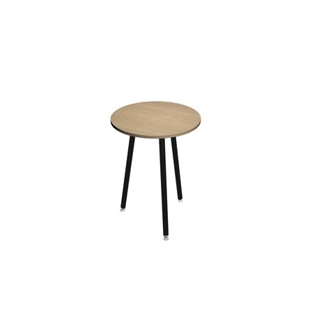 Tavolo alto tondo Ø80xH105cm Nero/Rovere Skinny Metal